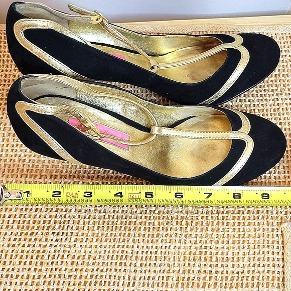 BETSEY JOHNSON Cross Strap SHORT HEEL Stiletto MARY JANE DANCE PUMPS 🩰BEAUTIFUL - Picture 15 of 16